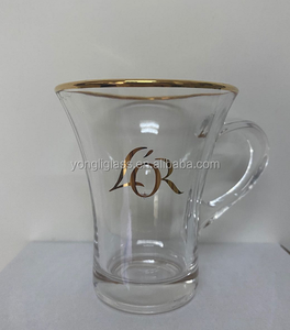 Chất Lượng Cao Cà Phê Cốc Thủy Tinh Và Chiếc Đĩa Đặt Biểu Tượng Tùy Chỉnh Trà Thủy Tinh Với Xử Lý Uống Kính - Product Image 6