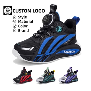 Chaussures de basketball montantes Cema pour enfants, avec bouton, pour garçons et filles, tige en maille et cuir synthétique, semelle intermédiaire et extérieure en EVA, pour le sport des enfants - Product Image 1