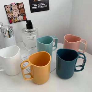 แก้วน้ำยาบ้วนปากทรงเรขาคณิตสไตล์นอร์ดิก ที่วางแปรงสีฟันสีพื้นสำหรับใช้ในครัวเรือน - Product Image 4