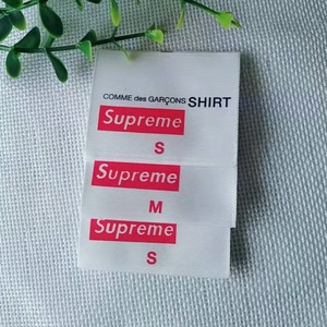 Étiquette tissée personnalisée en polyester et coton avec logo, à coudre sur les vêtements et les sacs, étiquettes principales lavables pour vêtements - Product Image 2