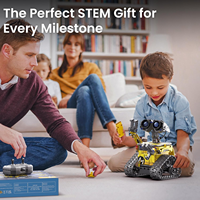 Juego de Bloques de Construcción STEM 3 en 1, Juguete Robot Transformable en Dinosaurio y Tanque, Kit Educativo de Ladrillos para Niños y Niñas, Regalo Infantil