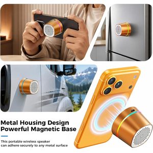 Haut-parleur Bluetooth portable Teickle 8W, mini-haut-parleur sans fil avec lumière LED pour utilisation en extérieur, à la maison, en voyage ou sous la douche - Product Image 2