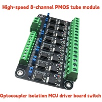 Module PMOSFET 8 canaux, microcontrôleur, amplification PLC, isolation par optocoupleur, contrôle PWM, interrupteur lumineux