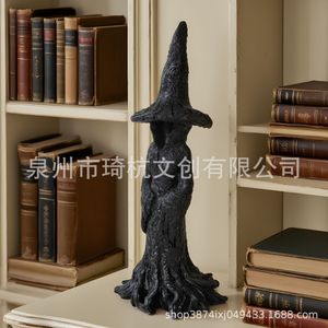 Estatua de Bruja de Resina, Decoración de Halloween, Hombre Árbol con Capa, Adorno Interior para la Sala de Estar, Decoración del Hogar QH 250744 - Product Image 2