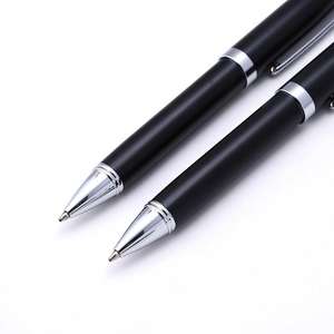 New Heavy Matte Black Business Style Custom Company Logo Twist Metal <b>Gift</b> <b>Pen</b> - Product Image 3