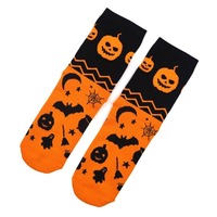 Chaussettes Cadeau d'Halloween Automne Hiver pour Hommes et Femmes, Longues en Coton Anti-Bactérien, Tricotées, Drôles, avec Présentoir