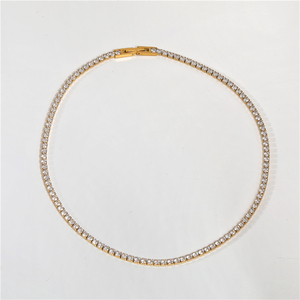 Fenny High End Luxo Permanente Zirconia Pave Colar Tendência Para As Mulheres Pronto Para Enviar Jóias De Aço Inoxidável Atacado - Product Image 4