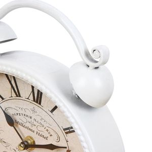 Hot Sale Silver Decorative Small Metal <strong>Table</strong> Desk <strong>Clock</strong> Desktop Vintage <strong>Clock</strong> for Kids Bedroom Battery Operated - Product Image 5