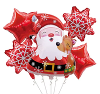 Ballons gonflables en feuille d'hélium de 18 pouces de diamètre, forme ronde, décoration de fête de Noël, pour la décoration de fête, cadeaux pour enfants