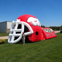 Tente tunnel gonflable géante pour casque de hockey, football et soccer, idéale pour événements sportifs commerciaux - Vente chaude