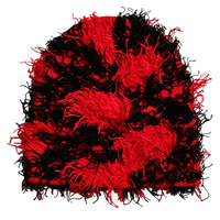 Bonnet tendance Y2K en tricot shaggy et duveteux – Unisexe, texturé, 100 % acrylique, couleurs contrastées, pour streetwear et festivals