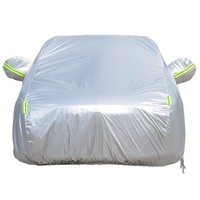 Housse de protection solaire personnalisée pour voiture, en tissu extérieur imperméable argenté pliable, protection contre la grêle, housse de toit pour voiture