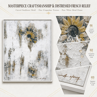 Peinture murale abstraite moderne personnalisée en gros, 100 % faite à la main en acrylique avec impression sérigraphique