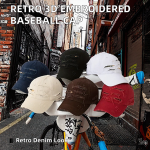 Gorra de Béisbol Retro Vintage de Marca con Bordado 3D, Casual, Hip-hop, Ciclismo, Senderismo, Unisex, Ajustable - Product Image 2