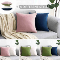 Housse de coussin carrée orange unie de haute qualité, double face en velours, pour la maison