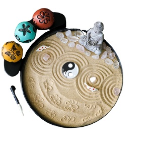 Kit de jardín de Buda Zen japonés al por mayor, herramienta de bonsái para decoración interior del hogar con macetas y jardineras, Kit de meditación - Product Image 1