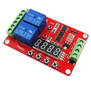 LCD module FRM02 2 channel Multifunctional Relay Module / Loop Delay / timer switch / self-locking / 5V 12 V 24V