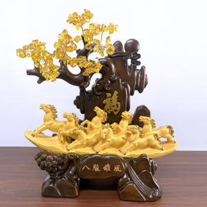 Reçine el sanatları servet çin zodyak at takı yaratıcı ev oturma odası at süsler mağaza açılış hediye hediye - Product Image 4