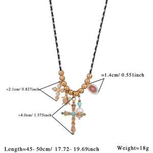 ヒップホップクロスハートタロットカードペンダントネックレス 316Lステンレス鋼 18Kゴールドメッキ ジルコン防水ジュエリー - Product Image 4