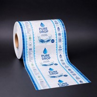 Film en rouleau LDPE PE pour emballage liquide en sachet, anti-poussière, impression logo personnalisée, qualité alimentaire pour sachets de jus et de soda de 330 ml et 500 ml