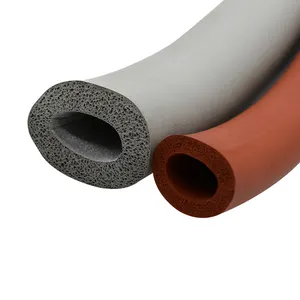 high tempurture eco-friendly soft elastic silicone rubber foam sponge tubing pipe