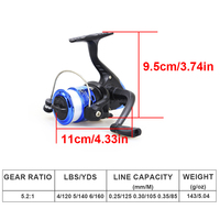 FTK Paket Joran dan Reel Pancing Mini Murah dengan Set Umpan, Joran Pancing Spinning Teleskopik untuk Pemula