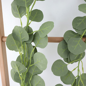 Baishun Artificial Eucalyptus Vines 200cm Injection Molded Silk Flowers For Wedding Home <b>Decor</b> <b>Wall</b> Hanging - Product Image 4