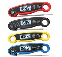Termometer Makanan Digital Custom Logo Perlengkapan Kebun, Termometer Daging Bacaan Instan untuk Memasak dengan Lampu Latar dan Magnet