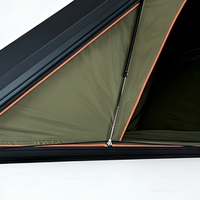 Tente de toit de voiture imperméable à coque rigide pour le camping, quatre saisons, cadre en aluminium, pliable, 4 personnes, SUV 4x4, abri extérieur en coton