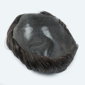 Thin Skin 0.06mm Natural Hair <b>Men</b> Toupee Human Hair <b>Men</b> <b>Wig</b> Replacement Systems Hair Piece Protesis Capilar Hombre Male <b>Wig</b> - Product Image 5