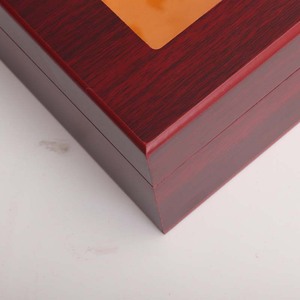 Boîte en bois à couvercle rabattable transparente, rectangulaire, emballage cadeau fait main, boîte de rangement pour thé, sur mesure - Product Image 3