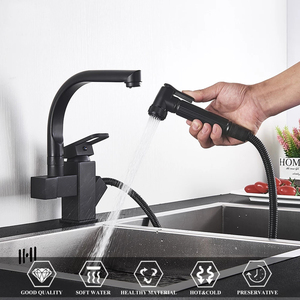 <span class=keywords><strong>Robinet</strong></span> de cuisine extractible en acier inoxydable 304 de haute qualité, monotrou, à poser sur comptoir, mitigeur chaud/froid, fabricant OEM - Product Image 1