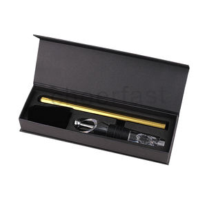 Bajo MOQ Soporte Palito de vino Color dorado con tapón vertedor de vino Bolsa de terciopelo Caja de regalo Embalaje Botella de vino Chiller Stick Set - Product Image 1