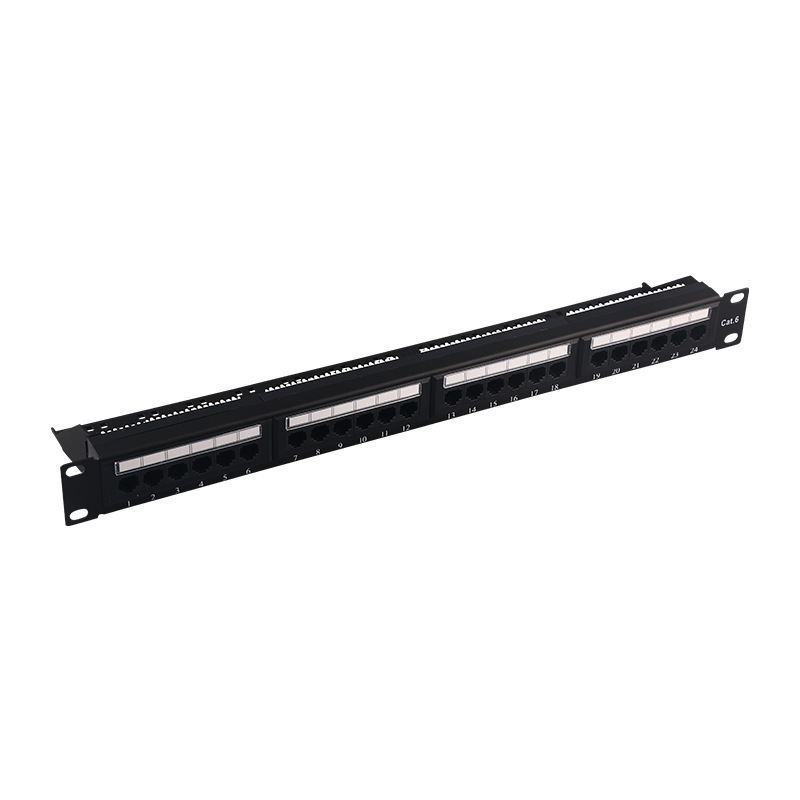 Заводская горячая Распродажа 8P8C UTP 19 "1U CAT6 Utp двойной 110 IDC 24 порта патч-панель cat6 24 порта