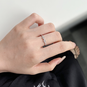 Bague en zircon fine 8, en argent sterling 925, bague de fiançailles éternelle, déclaration féminine, bague torsadée, anneaux de mode pour femmes - Product Image 5