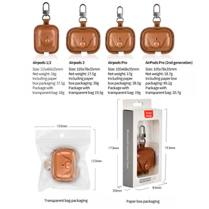 Estuche protector Estuche para auriculares Adecuado para Airpods1/2/<span class=keywords><strong>3</strong></span> <span class=keywords><strong>Pro</strong></span> Ear Machine Funda de cuero - Product Image 6