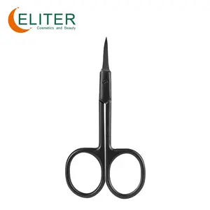 Eliter热卖库存黑色不锈钢角质层剪刀套装指甲剪中国弧形指甲剪