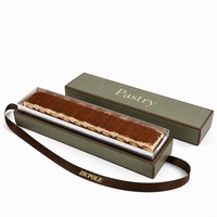 Custom Length Luxury French Strawberry Chocolate Cake Bar Tiramisu Brownie Mousse Cake Fruit Dessert Packaging Gift Box