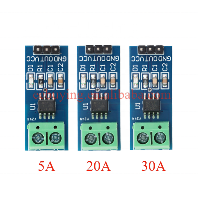 ACS712 Current Sensor Module Detector 5A 20A 30A Range Hall Effect Current Sensor Module ACS712ELCTR