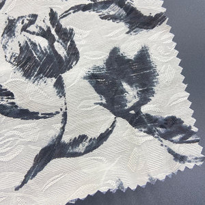 <span class=keywords><strong>Tissu</strong></span> jacquard pour robe, 80% lyocell 20% nylon 79gsm léger et doux avec imprimé d'<span class=keywords><strong>étamine</strong></span> noire - Product Image 1