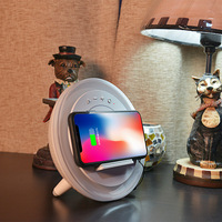 Lampe de bureau multifonction neuve avec chargement sans fil pour téléphone, éclairage d'ambiance, lampe de chevet pour dortoir/chambre