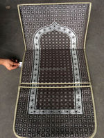 Tapis de prière musulman de Dubaï à dossier, en polyester tissé carré, antidérapant, résistant à la corrosion, pliable, à poils moyens, 70x110cm, très vendu