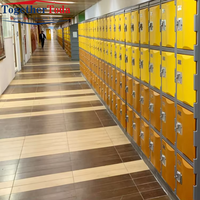 Armoire de rangement en plastique étanche et durable avec cadenas électronique/clé, structure démontable, fixation au sol pour salle de sport, bureau, usine