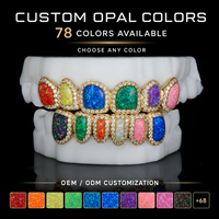 Hiphop Moissanite Diamond Grillz nid d'abeille personnalisé pour les dents pour hommes femmes