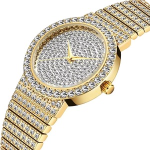 Wholesale <b>diamond</b> Timing Business Alloy Gold Large Dial Ultra-thin Japanese Quartz Movement Luxury Quartz <b>Watch</b> Women - Product Image 1