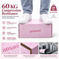 Boîte d'expédition personnalisée rose en carton ondulé pour bijoux avec logo imprimé, emballages cadeaux pour colliers et boucles d'oreilles pour petites marques