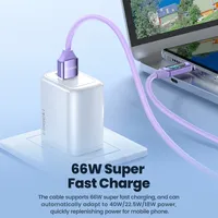 Cable USB Tipo-C Toocki 6A 66W de Carga Rápida USB2.0 con Silicona Líquida para Mate 60 50 P50 para S23 para 13