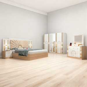 Super King Size Turkish Style <strong>Bedroom</strong> <strong>Sets</strong> With Led Lights and High-quality Wood Material - Product Image 6
