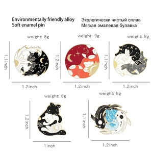 เข็มกลัด<span class=keywords><strong>รูป</strong></span>สัตว์ห<span class=keywords><strong>ย</strong></span>ินหยาง แมว จิ้งจอก กระต่า<span class=keywords><strong>ย</strong></span> ปลาคาร์ฟไท่ฉี แบบสั่งทำพิเศษ เข็มกลัดเคลือบเงาสำหรับงานแต่งงาน ติดกระเป๋า ติดปกเสื้อ เครื่องประดับ ของขวัญ ขา<span class=keywords><strong>ย</strong></span>ส่ง ทำจากโลหะผสมสังกะสี - Product Image 2