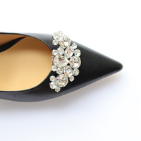 Clips à chaussures amovibles en verre cristal brillant, accessoires de décoration pour femme pour mariage